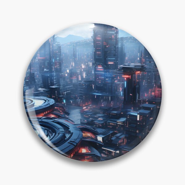 Item preview, Futuristic Cyberpunk Cityscape | Digital Art designed and sold by Shirtastically.