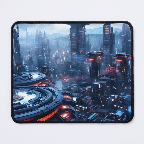 Item preview, Futuristic Cyberpunk Cityscape | Digital Art designed and sold by Shirtastically.