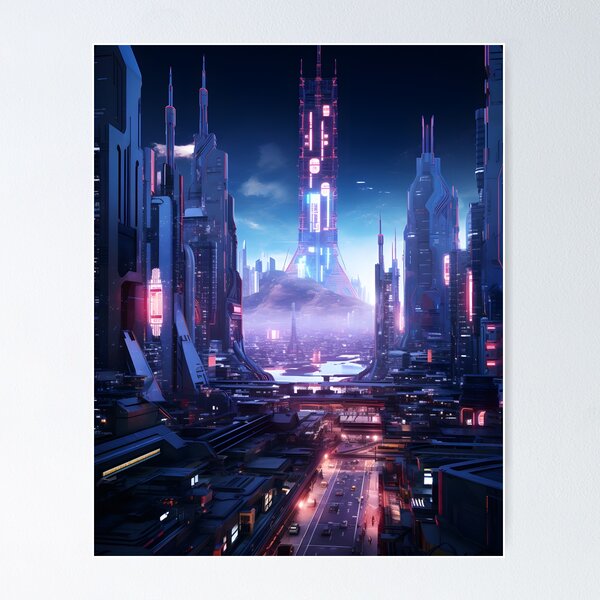 Item preview, Neon Cyberpunk Dreams | Digital Art Print designed and sold by Shirtastically.