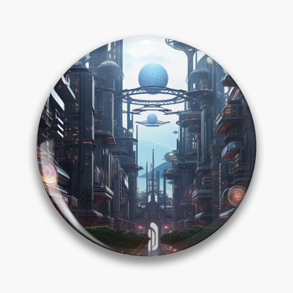 Item preview, Futuristic Cyberpunk Metropolis | Digital Art Poster designed and sold by Shirtastically.