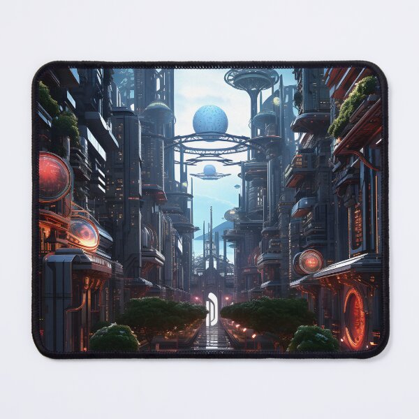 Item preview, Futuristic Cyberpunk Metropolis | Digital Art Poster designed and sold by Shirtastically.