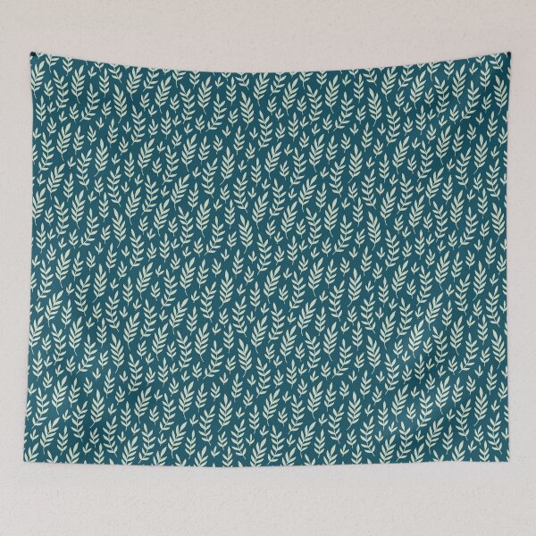 Item preview, Green wavy leaves pattern designed and sold by Crazy-art-land.