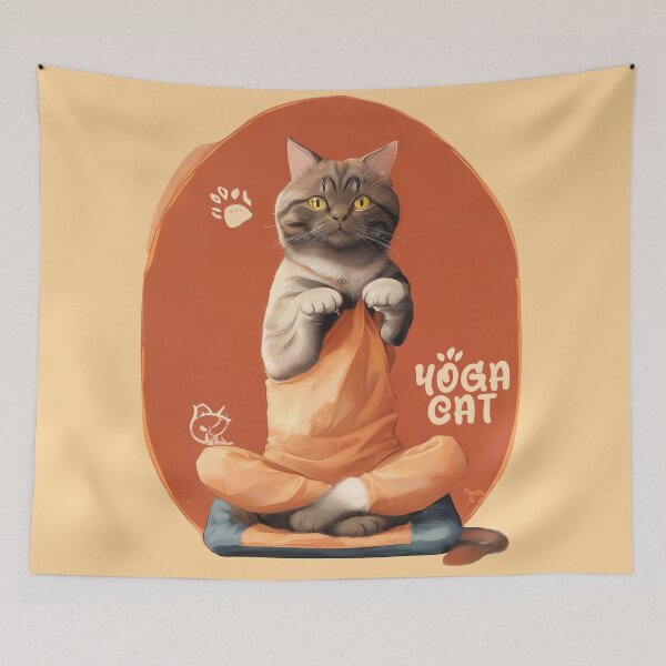 Item preview, Cat Meme: Yoga and Cats a Playful Fusion designed and sold by Paolospresent.