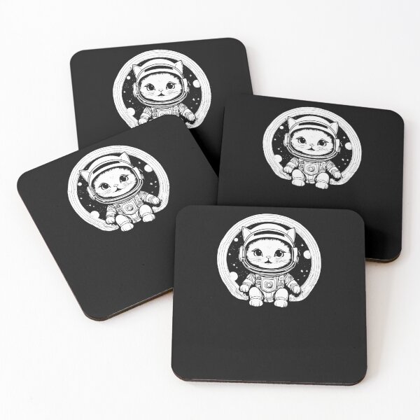 Item preview, Cute Kitten Astronaut - White designed and sold by Soulemotion.
