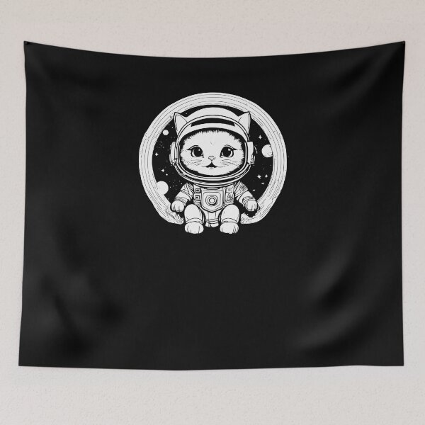 Item preview, Cute Kitten Astronaut - White designed and sold by Soulemotion.