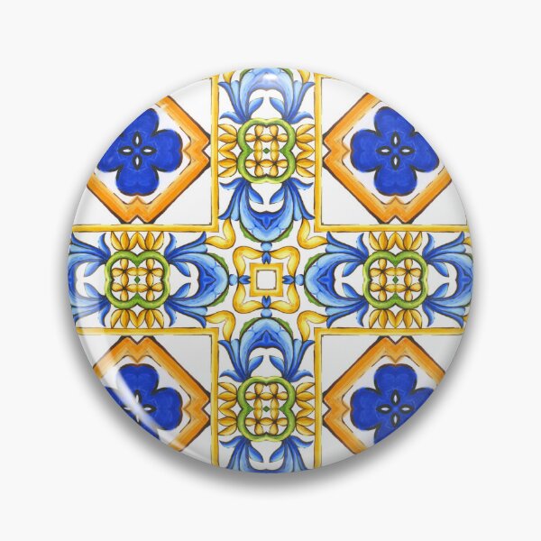 Item preview, Summer,blue tiles,mosaic,Sicilian style, pattern  designed and sold by MariaMarinova.
