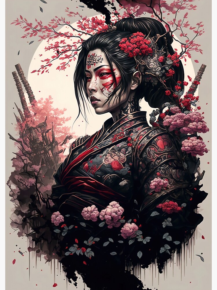 Geisha Samurai Fusion Elegance and Strength Poster for Sale by  RicardoIniguez | Redbubble