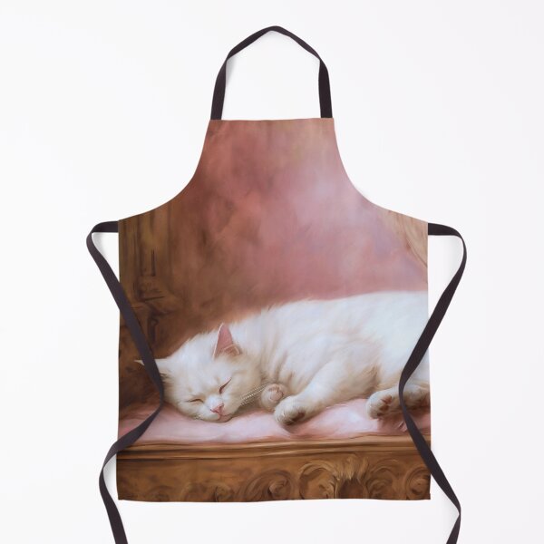 Item preview, Coquette aesthetic vintage painting of a white cat designed and sold by Coquette Art.
