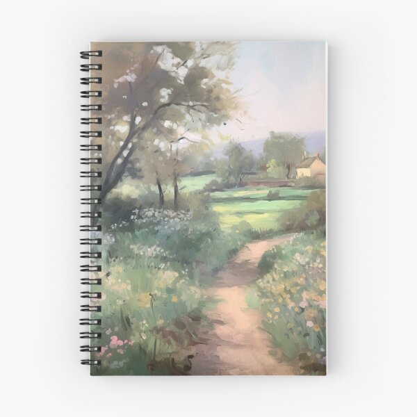 Item preview, Coquette aesthetic vintage painting of a country landscape designed and sold by Coquette Art.