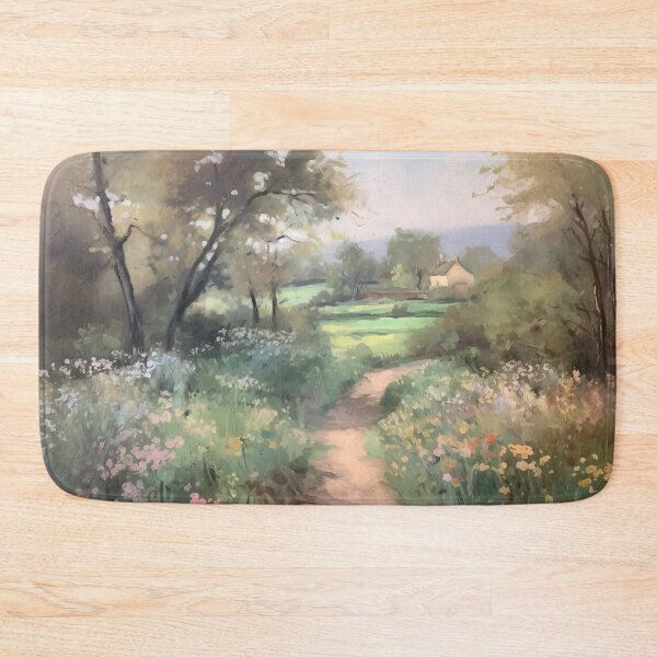 Item preview, Coquette aesthetic vintage painting of a country landscape designed and sold by Coquette Art.