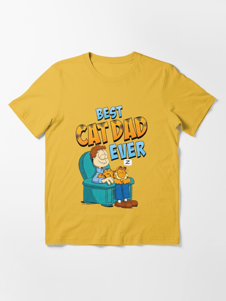 Men's Garfield World's Greatest Cat Dad Jon Arbuckle Graphic Tee Beige  Medium 