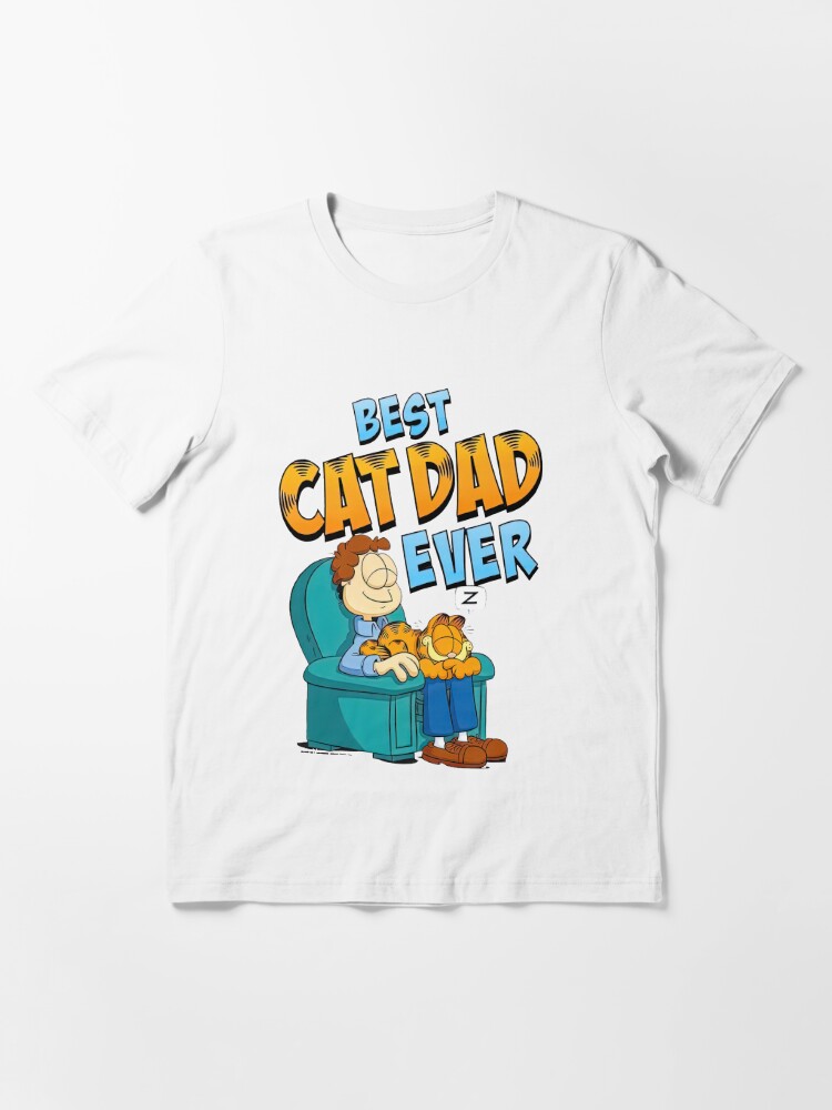 Men's Garfield World's Greatest Cat Dad Jon Arbuckle Graphic Tee Beige  Medium 