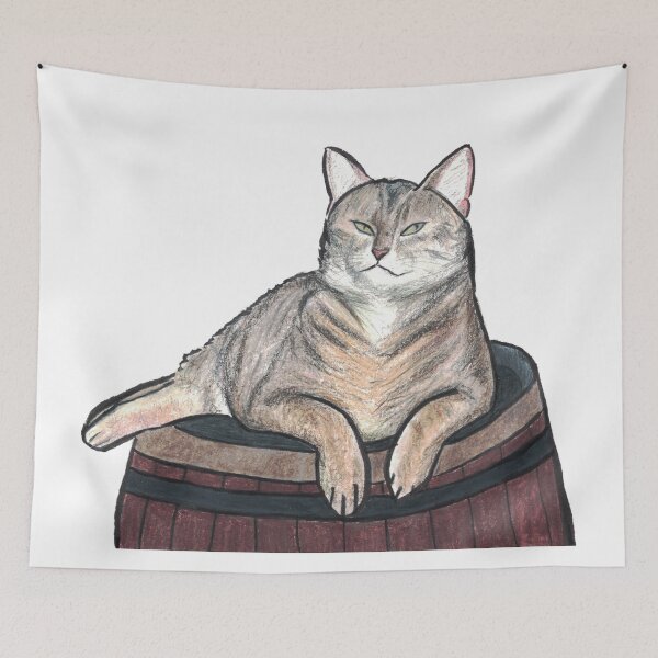 Item preview, European Shorthair on a barrel designed and sold by morizukan.