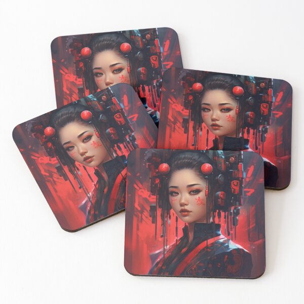 Item preview, Cyberpunk geisha designed and sold by GraphicMystical.