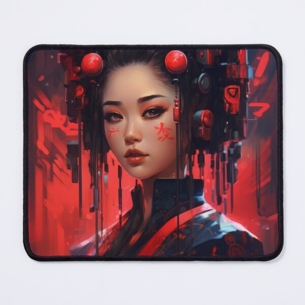 Item preview, Cyberpunk geisha designed and sold by GraphicMystical.