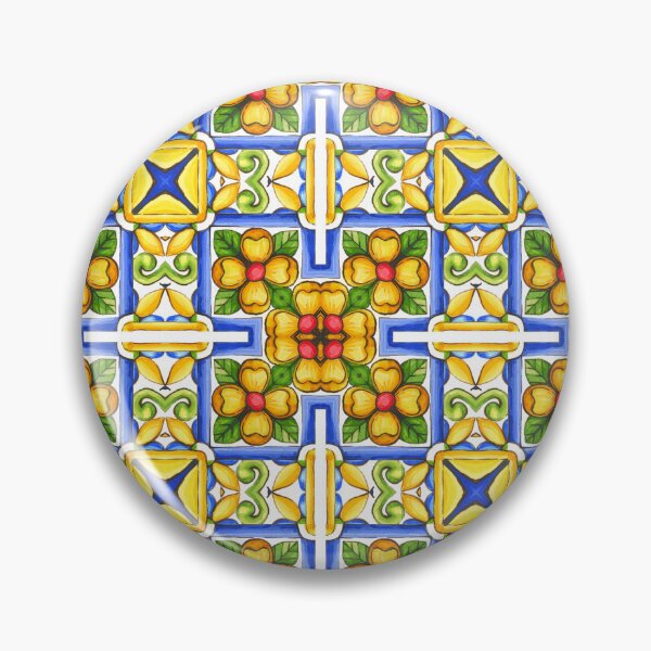 Item preview, Summer,blue tiles,mosaic,Sicilian style, pattern  designed and sold by MariaMarinova.