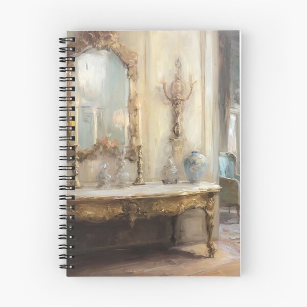 Item preview, Coquette aesthetic vintage painting of an antique living room designed and sold by Coquette Art.