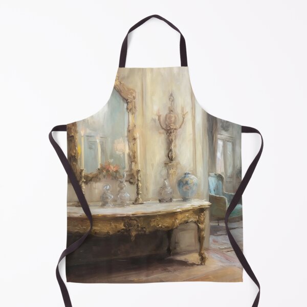Item preview, Coquette aesthetic vintage painting of an antique living room designed and sold by Coquette Art.