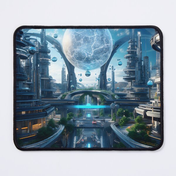 Item preview, Futuristic Techno Urbanites | Digital Art Poster designed and sold by Shirtastically.
