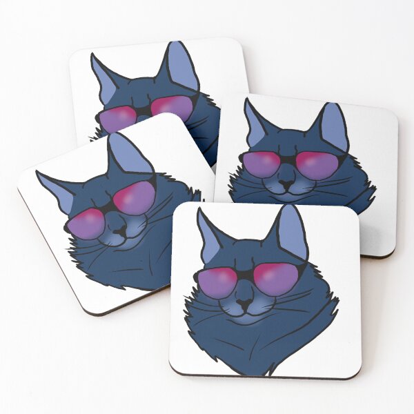 Item preview, Blue Cat with sunglasses Design designed and sold by Animo Pack.