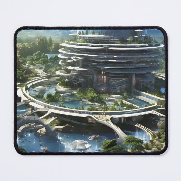 Item preview, Futuristic Space Colony | Digital Art designed and sold by Shirtastically.