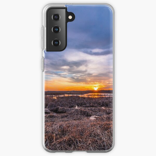 Sunset at Liberty Loop marsh, portrait Samsung Galaxy Soft Case