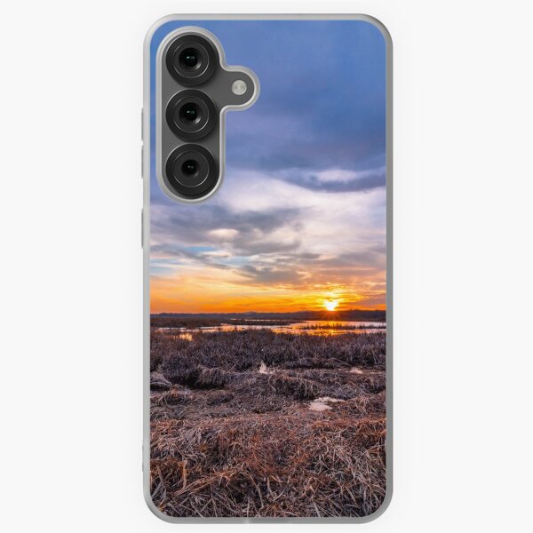 Item preview, Sunset at Liberty Loop marsh, portrait designed and sold by Rabbitti.