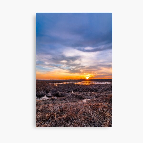 Item preview, Sunset at Liberty Loop marsh, portrait designed and sold by Rabbitti.