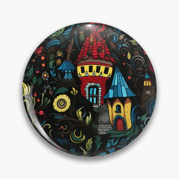 Artikelvorschau, Buntes Fantasiemuster orange blau rot grün türkis gelb schwarz Ornamente Märchen entworfen und verkauft von G-M-Designs.