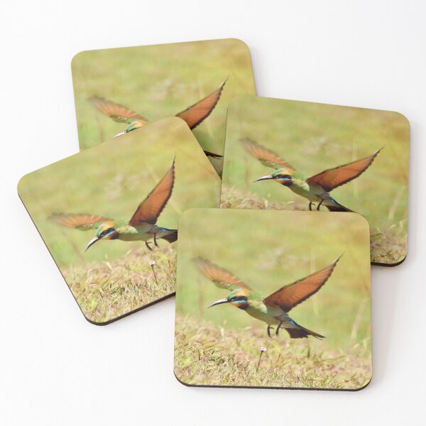 Item preview, Rainbow Bee-eater in flight designed and sold by Mark Grimsley.