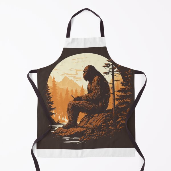 Item preview, Bigfoot resting in the forest with a stick in hand Retro Vintage Classic designed and sold by redstar19.