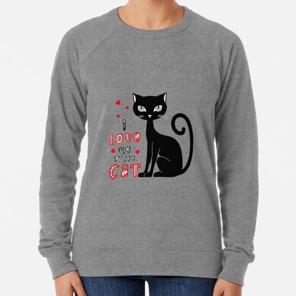 Vista previa del artículo con la obra «Amo mi coño gato negro (personalizado)», diseñado y vendido por FoxTail-Designs.