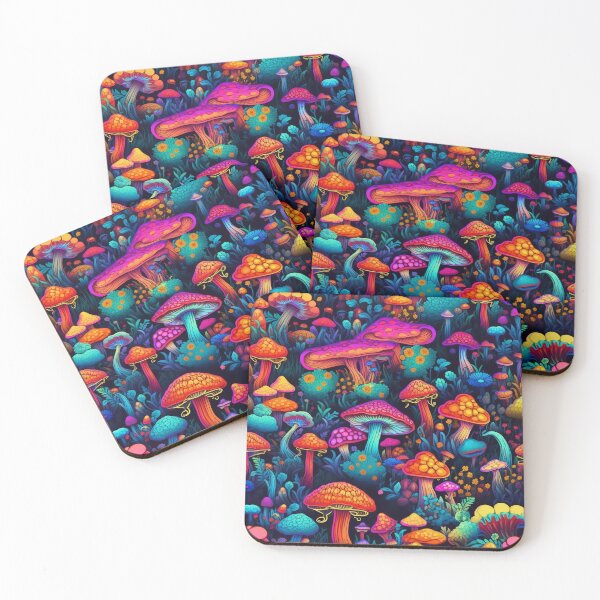 Item preview, Psychedelic mushroom pattern designed and sold by Rebelka.