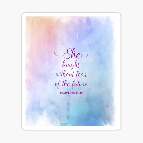 Item preview, Proverbs 31:25 She laughs without fear of the future | Christian Design designed and sold by Logic72.