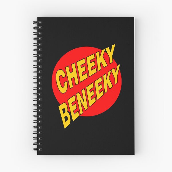 Item preview, Cheeky Beneeky Warm Yellow Bold Font on Red Circle designed and sold by AASparksDesigns.