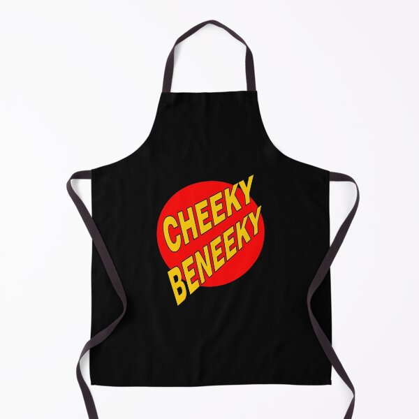 Item preview, Cheeky Beneeky Warm Yellow Bold Font on Red Circle designed and sold by AASparksDesigns.