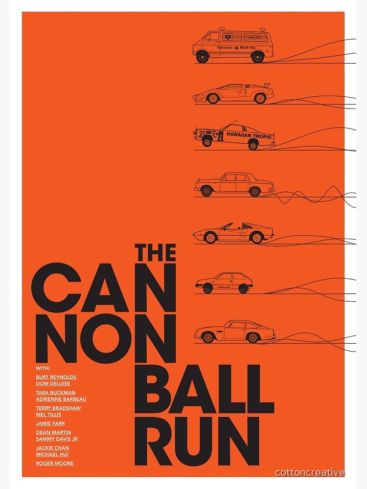 "The Cannonball Run" Poster for Sale by cottoncreative Redbubble