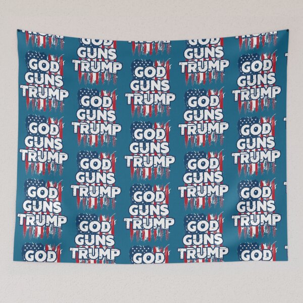 Item preview, God Guns and Trump 2020 American Flag designed and sold by RivaShores.