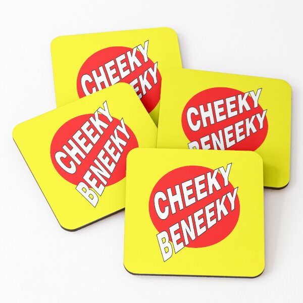 Item preview, Cheeky Beneeky, White Bold Font on Red Circle designed and sold by AASparksDesigns.