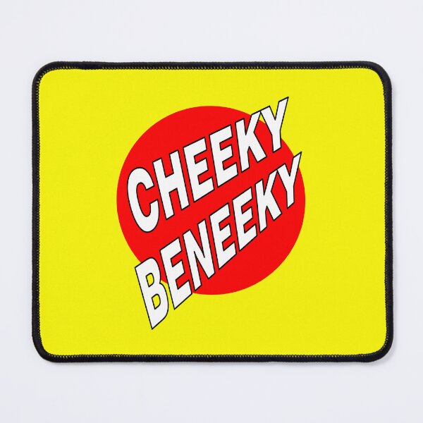Item preview, Cheeky Beneeky, White Bold Font on Red Circle designed and sold by AASparksDesigns.