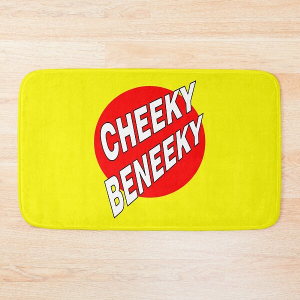 Item preview, Cheeky Beneeky, White Bold Font on Red Circle designed and sold by AASparksDesigns.