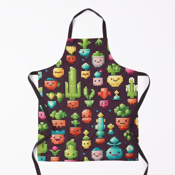 Item preview, Kawaii Cute Pixel Cactus Anime Pattern designed and sold by AeonAcademy.
