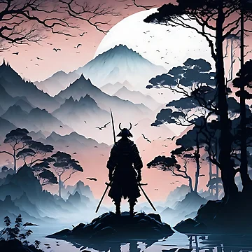 Artwork thumbnail, Wandering Samurai by ROKANDESIGNART