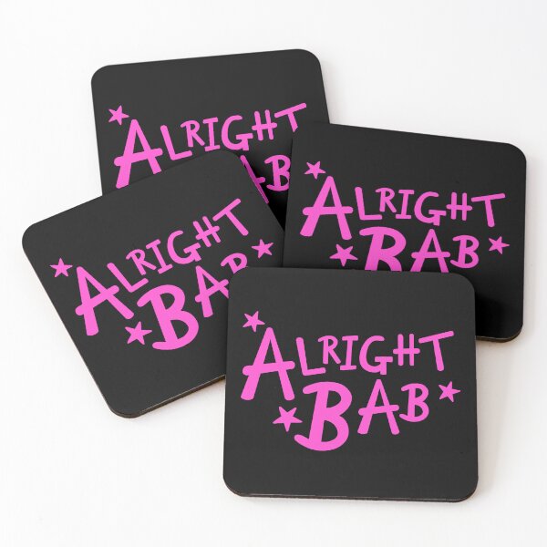 Item preview, Pink Alright Bab - Black Background designed and sold by Helen McCartney Designs.