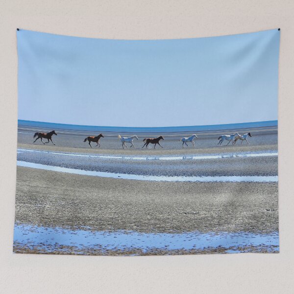 Item preview, Horses just owning the beach designed and sold by Mark Grimsley.