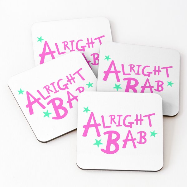 Item preview, Pink Alright Bab + Green Stars designed and sold by Helen McCartney Designs.