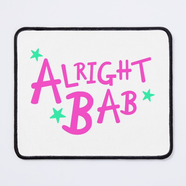 Item preview, Pink Alright Bab + Green Stars designed and sold by Helen McCartney Designs.