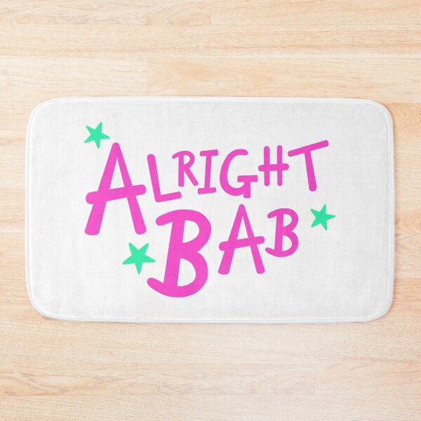 Item preview, Pink Alright Bab + Green Stars designed and sold by Helen McCartney Designs.