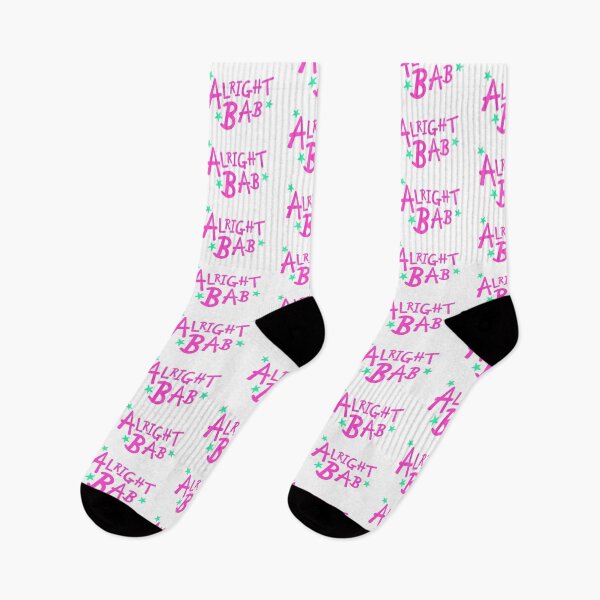 Item preview, Pink Alright Bab + Green Stars designed and sold by Helen McCartney Designs.