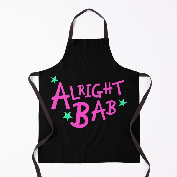 Item preview, Pink Alright Bab + Green Stars - Black Background designed and sold by Helen McCartney Designs.
